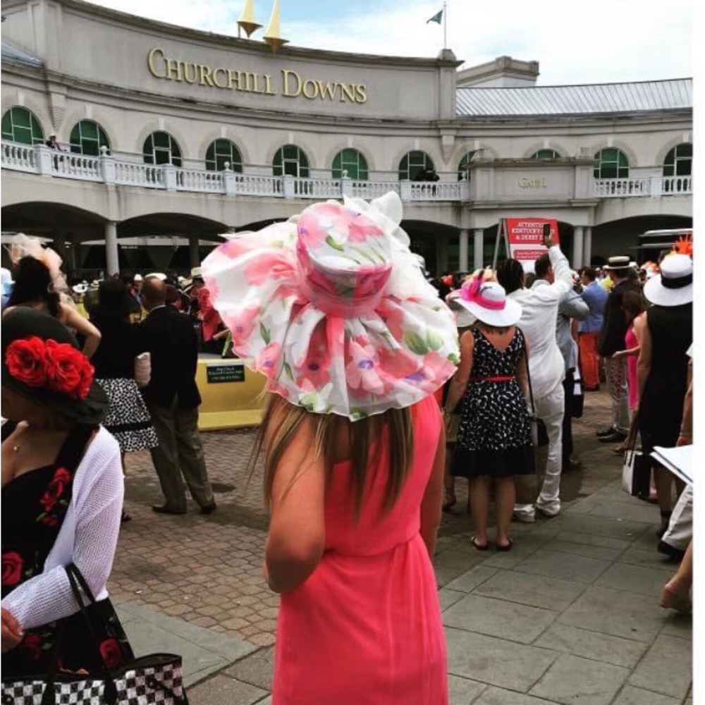 Floral derby hat